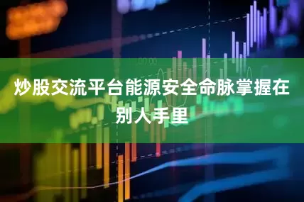 炒股交流平台能源安全命脉掌握在别人手里
